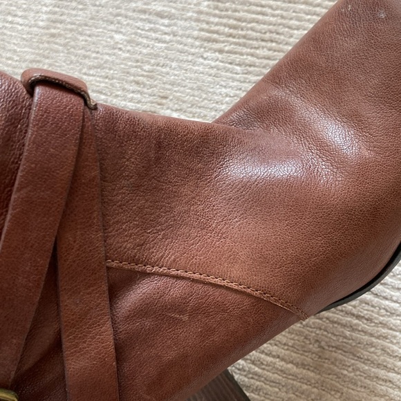 Cole Haan Cassidy Ankle Heeled Boots Leather Brown Buckle Size 11 - Picture 16 of 16